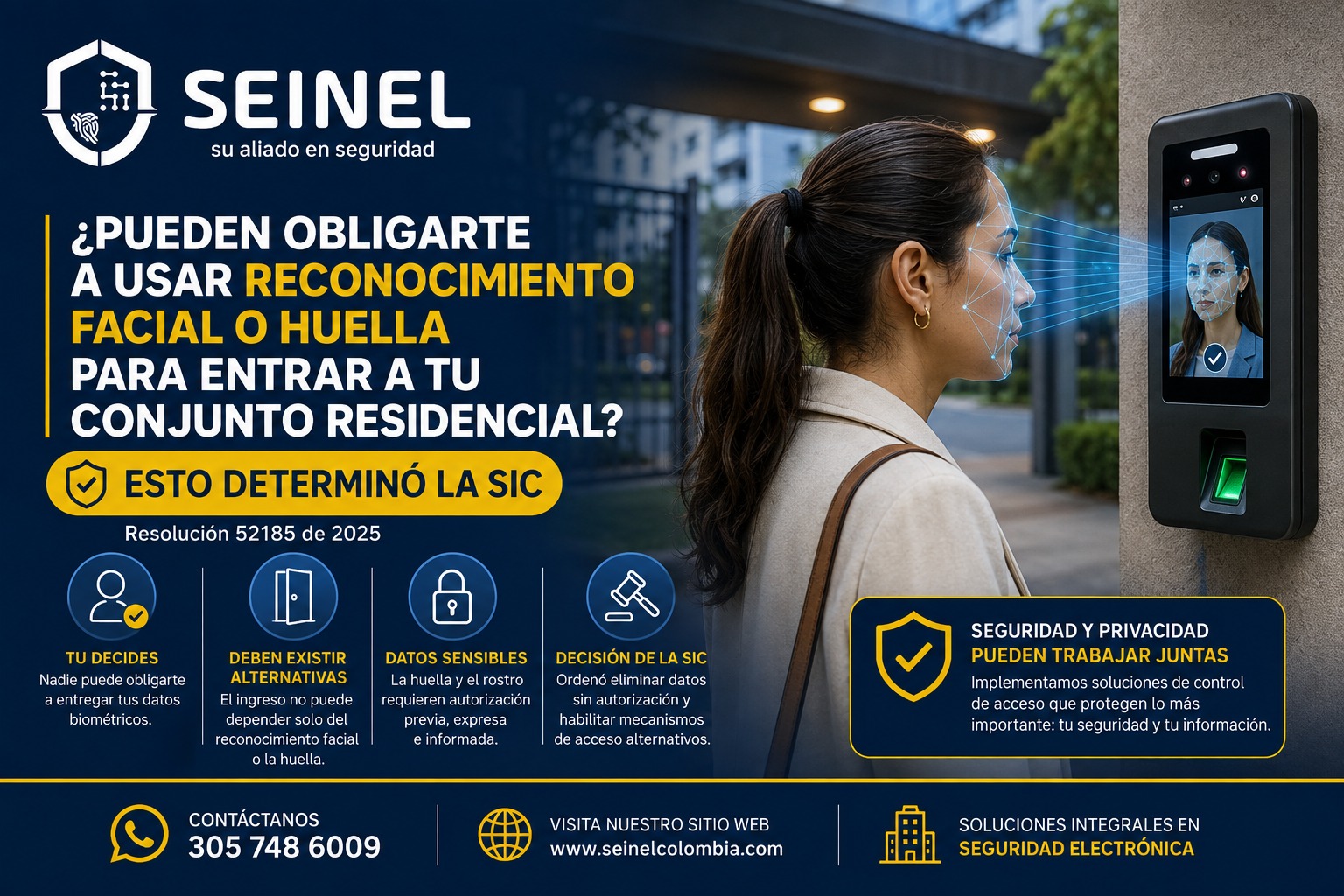 Control de acceso biométrico en Colombia: ¿es legal usar huella y reconocimiento facial?